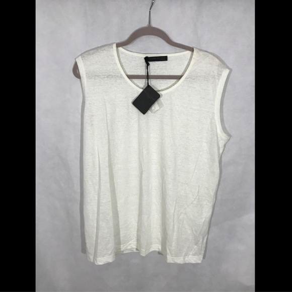 NEW Fabiana Filippi Beaded Jersey Tank in Off-White [I SZ 52 / XXXL‎ ] - Picture 2 of 8